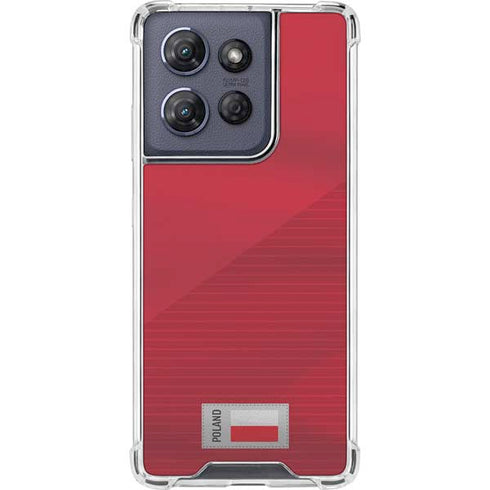 Poland Soccer Flag Moto G 5G (2025) Clear Case